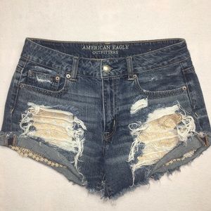 Distressed AE Jean Shorts